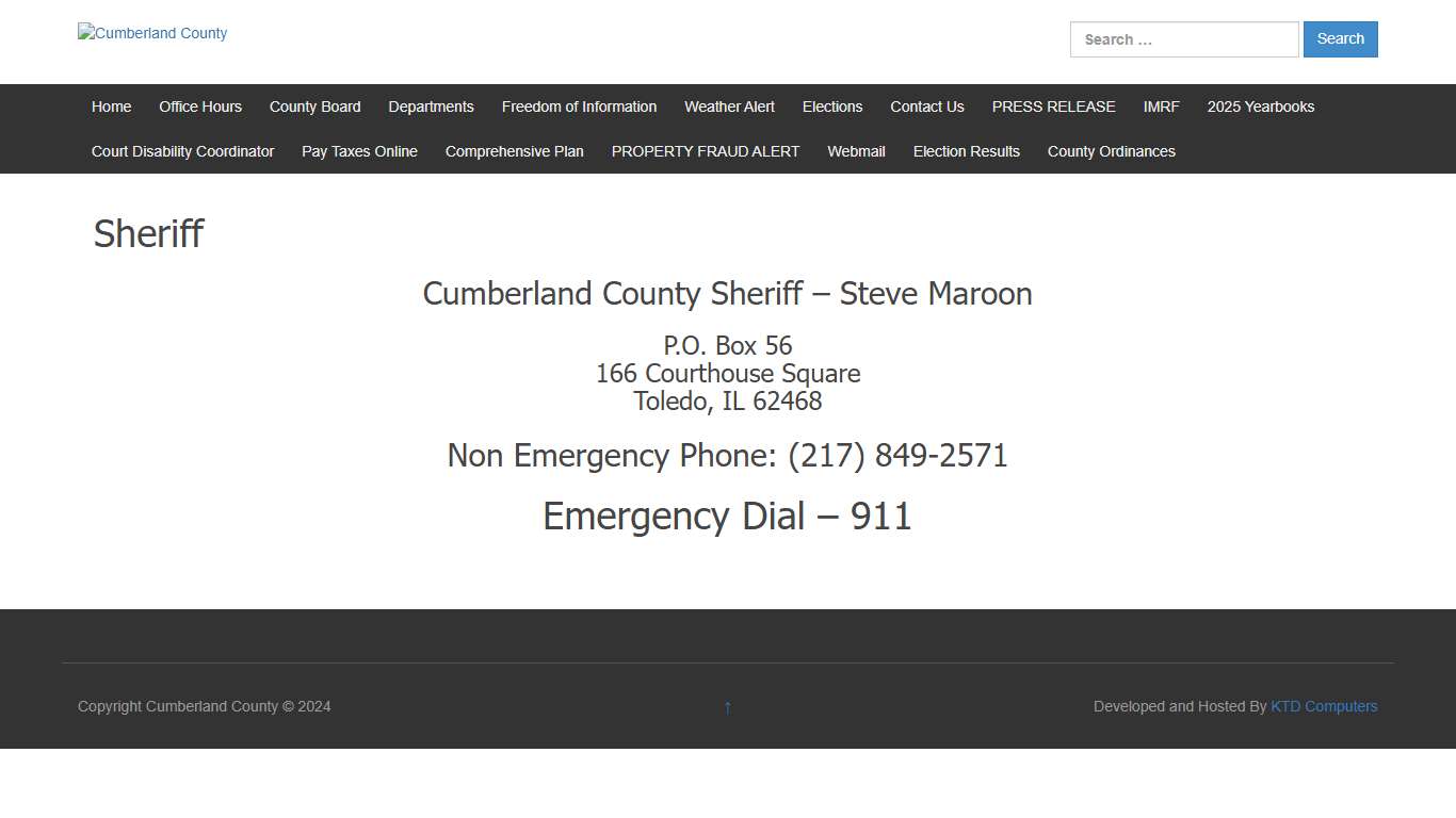 Sheriff – Cumberland County